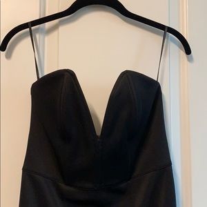 Sexy Plunging V Strapless Mini Dress